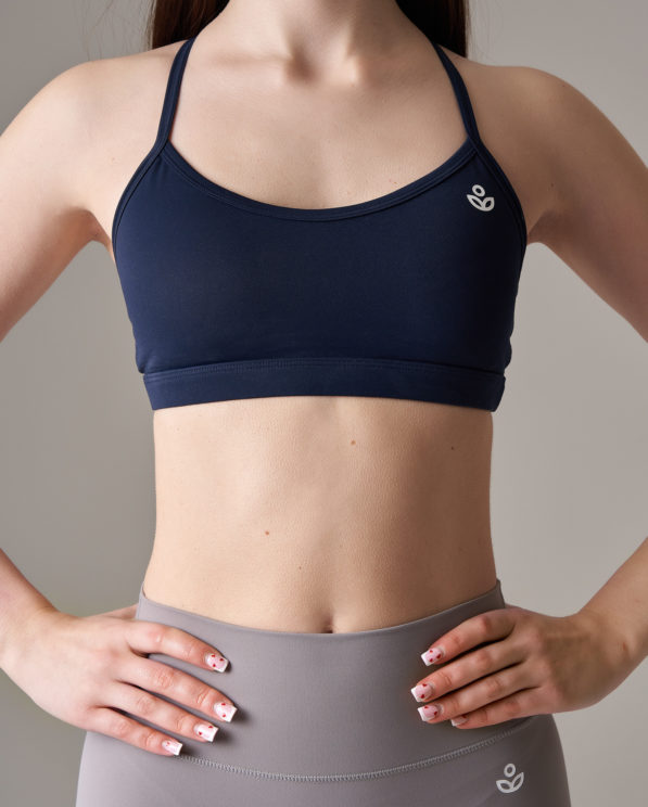 Lift-line open back bra – Midnight Blue